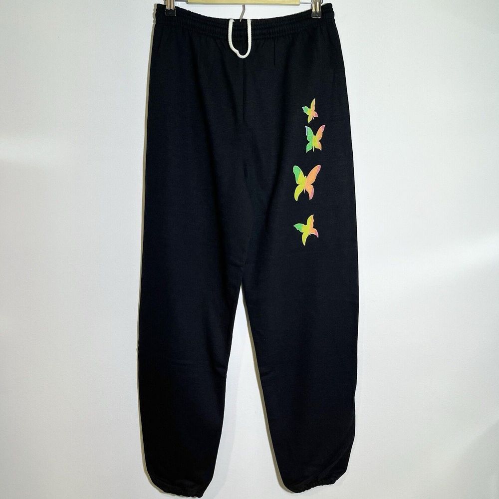 1991 New Jerzees Rainbow Paint Butterflies Graphic Sweatsuit Sweatshirt Womens L - Picture 7 of 14